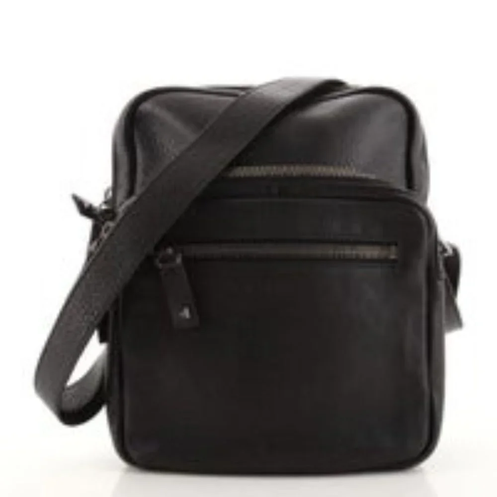 Valentino Black Noir Pebble Leather Rockstud Crossbody